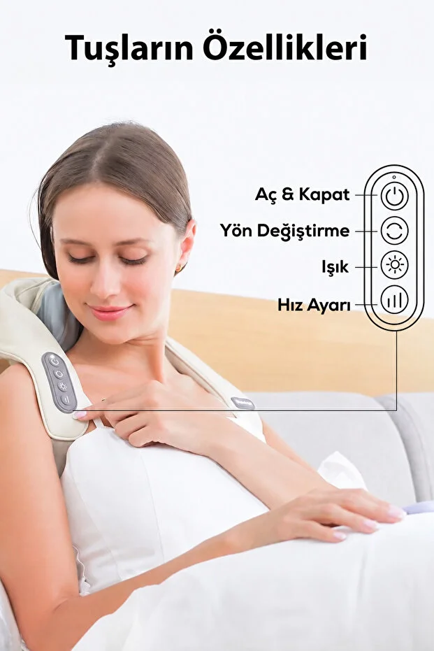 İnsan Eli Hissi Veren Şarjlı Masaj Aleti – Ovmalı, Boyun, Sırt Ve Bacak Masaj Cihazı